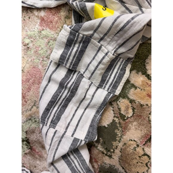 Roxy Women's Linen Blend Cargo Pant 30 Inch Inseam Black and White Size Small - Picture 7 of 7